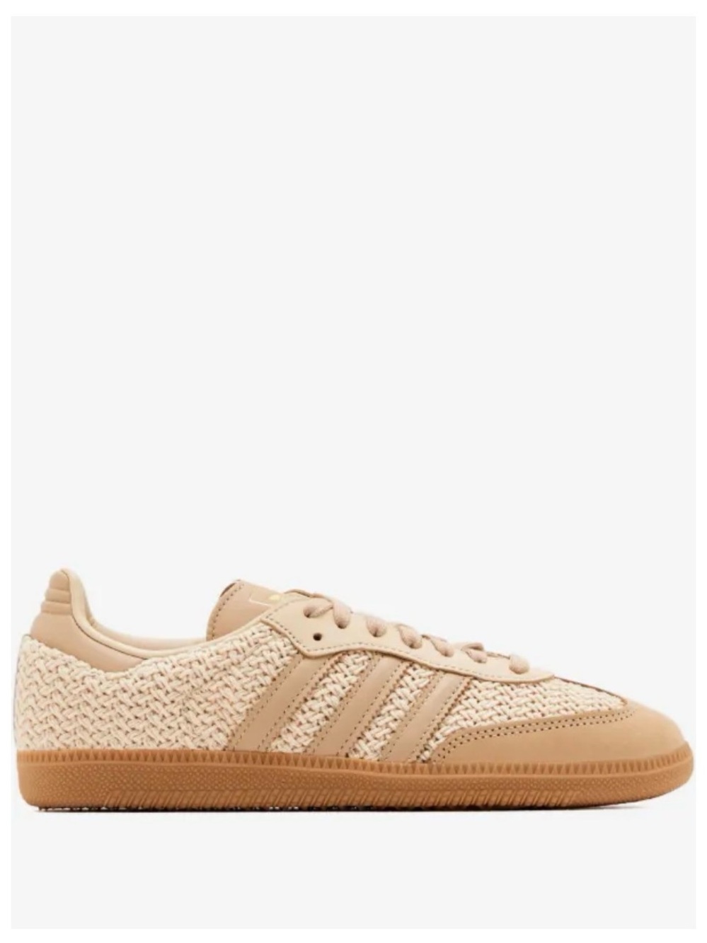 adidas Beige Knit Low-Top Sneakers with Gum Sole